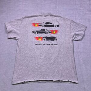 Mecum Auctions Graphic T‎ Shirt Men's Gray Short Sleeve Cars Collectible Tee L